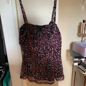 Pink and Black Leopard Tank